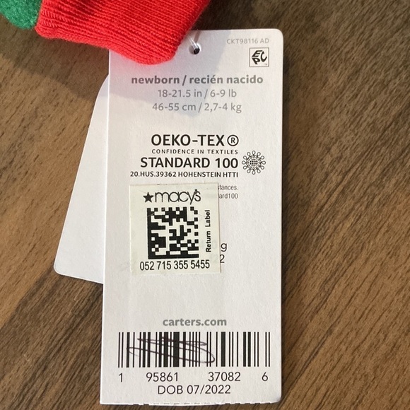 Carter’s Baby Christmas 2 Way Zip-Up Fleece Sleep and Play Size 3 Months NWT - Picture 7 of 9